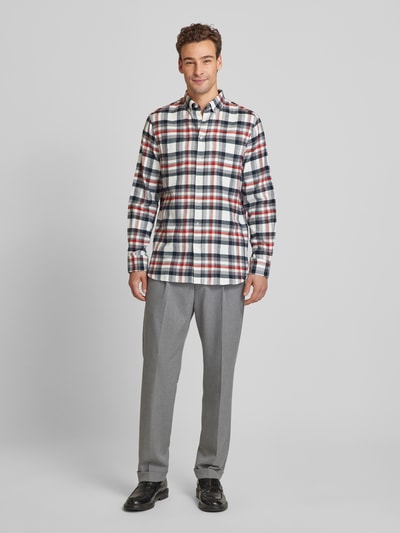 Christian Berg Men Freizeithemd mit Button-Down-Kragen Graphit 1