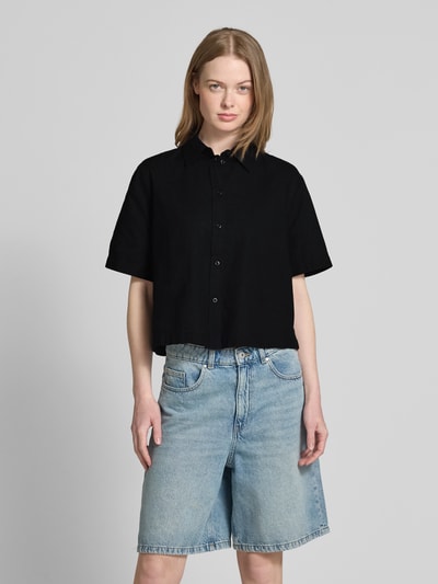 JAKE*S STUDIO WOMAN Cropped Bluse mit Kentkragen Black 4