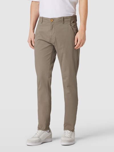 Blend Chino met Franse steekzakken, model 'NATAN' Middengrijs - 4