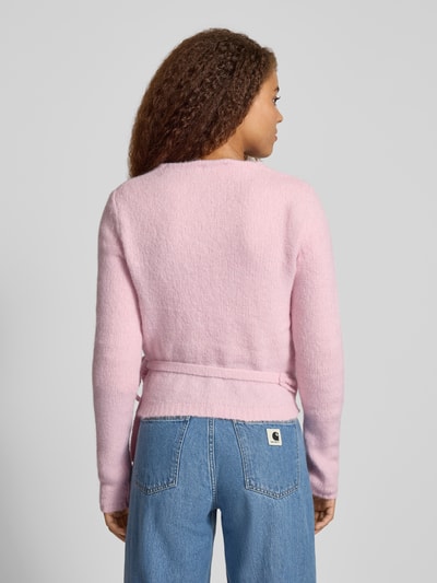OH APRIL Strickjacke in Wickel-Optik Modell 'Indie Wrap Jacket' Pink 5