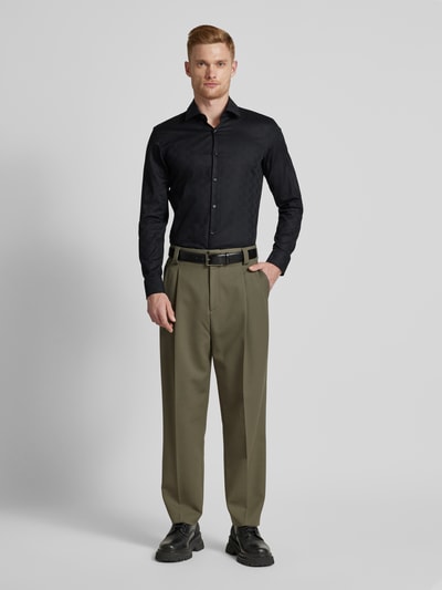 HUGO Slim Fit Business-Hemd mit Kentkragen Modell 'Kenno' Black 1