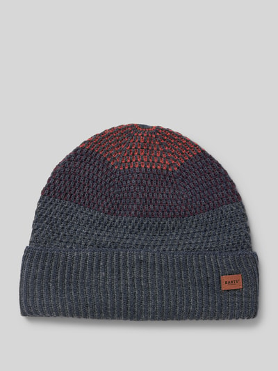 Barts Czapka beanie z naszywką z logo model ‘MIGUEN’ Ciemnoniebieski 1