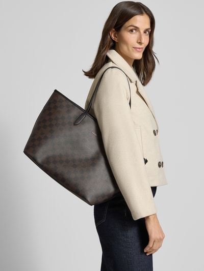 JOOP! Shopper met logodetail, model 'Lara' Donkerbruin - 1