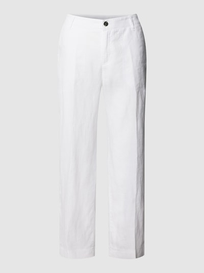 MAC Cropped Stoffhose mit Eingrifftaschen Modell 'Nora' Weiss 2