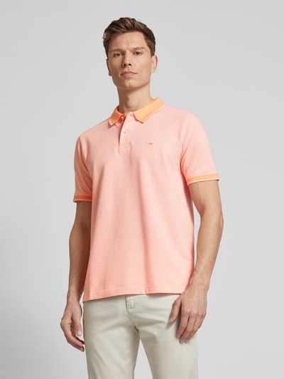 Fynch-Hatton Regular fit poloshirt met logostitching Oranje - 4