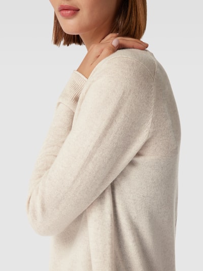 Christian Berg Woman Cardigan met opgestikte steekzakken Beige gemêleerd - 3