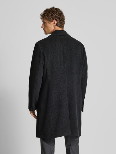 Strellson Regular fit lange wollen jas met kasjmier, model 'ADRIA 3.0' Antraciet - 5