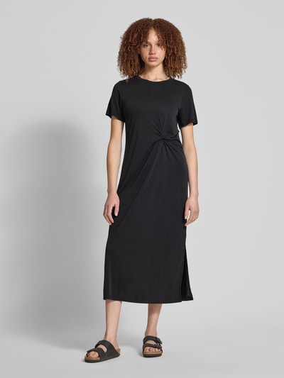 Pieces Fließendes Freizeitkleid mit Taillenraffung Modell 'NORA' Black 4