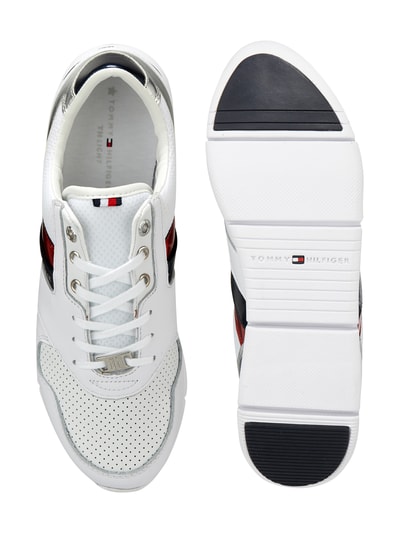 Tommy Hilfiger Sneaker aus Leder mit Details in Metallicoptik  