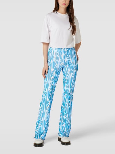 Tommy Jeans Flared broek met all-over motief Bleu - 1