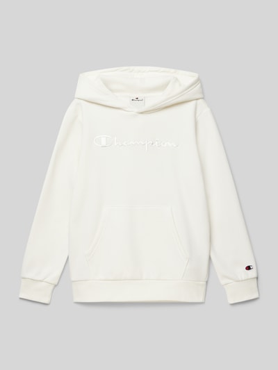 CHAMPION Hoodie met labelstitching Ecru - 1