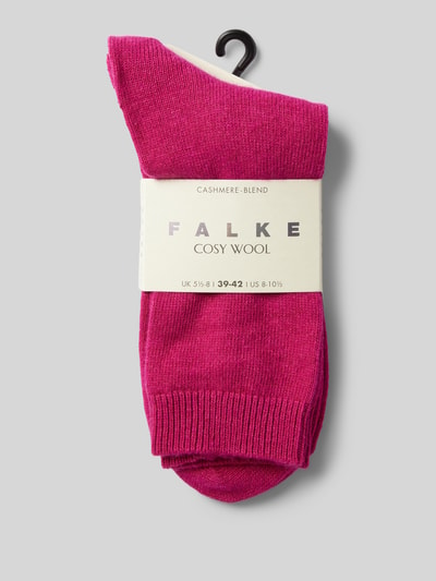 Falke Sokken met hoogwaardige mix van wol en kasjmier, model 'COSY WOOL' Felroze - 3