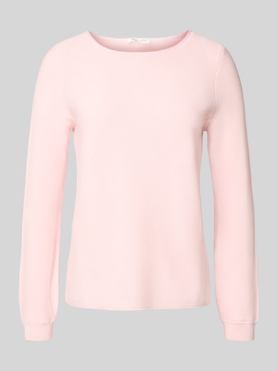 Christian Berg Woman Regular Fit Longsleeve aus reiner Baumwolle in Strick-Optik Hellrosa 2