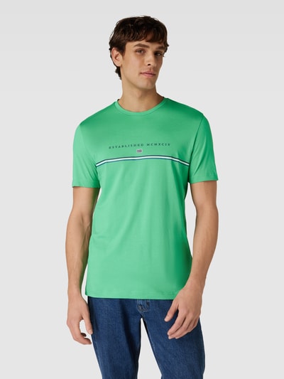 Christian Berg Men T-shirt met statementprint Appeltjesgroen - 4