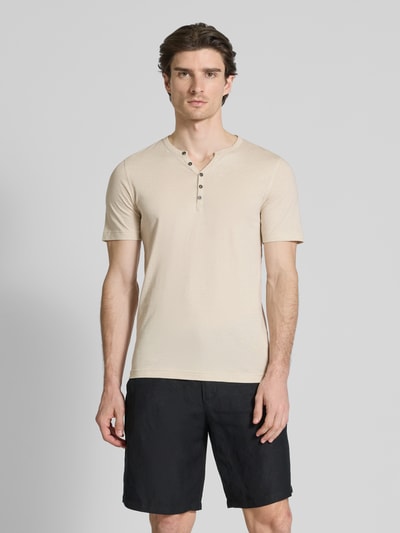 MCNEAL T-shirt met korte knoopsluiting Beige - 4