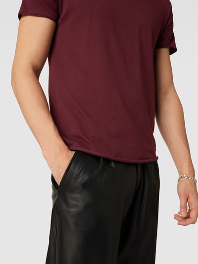 REVIEW T-Shirt mit Rundhalsausschnitt Bordeaux Rot 3