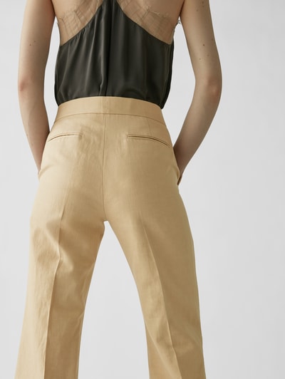 MSGM Hose mit Bügelfalten Beige 3