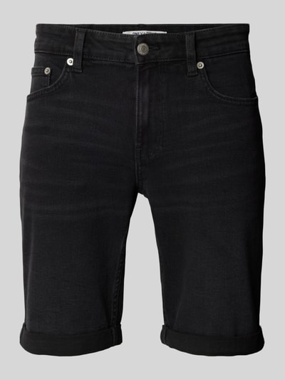 Only & Sons Regular fit korte jeans van katoenmix Zwart - 2