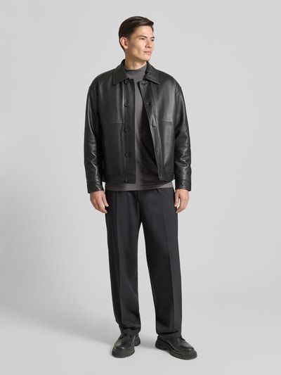 RAGMAN Shirt met lange mouwen en ribboorden Donkergrijs - 1