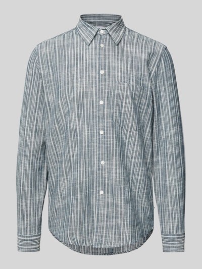 Samsøe Samsøe Regular Fit Freizeithemd aus Baumwoll-Leinen-Mix Modell 'LIAM' Bleu 2