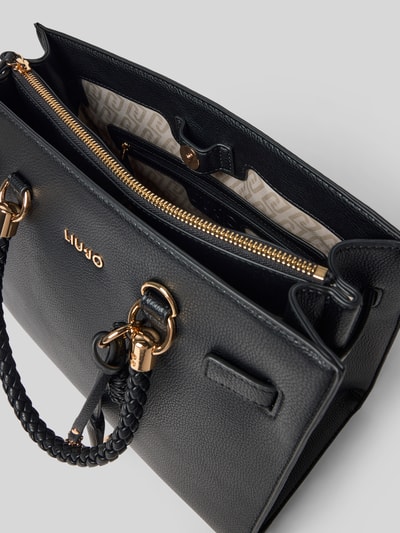 Liu Jo White Handtasche mit Label-Applikation Modell 'MANHATTAN' Black 4