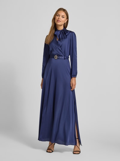 Rinascimento Abendkleid mit Ziergürtel Blau 4