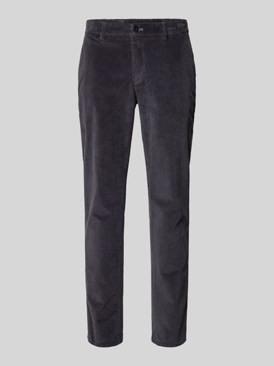 Brax Regular fit corduroy broek met steekzakken, model 'FABIO' Antraciet - 2