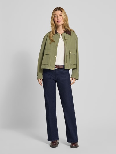 Cambio Flared cut jeans met persplooien, model 'TESS' Donkerblauw - 1