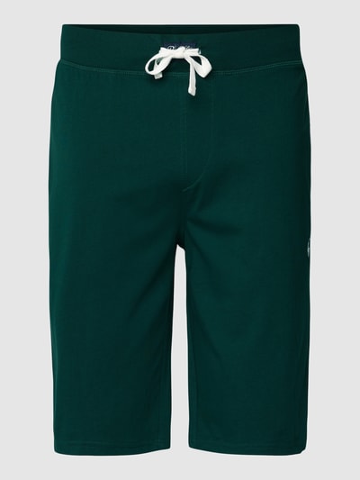 Polo Ralph Lauren Underwear Slim fit sweatshorts met labelstitching, model 'LIQUID' Donkergroen - 2