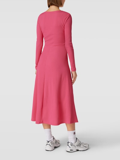 Mango Blusenkleid mit V-Ausschnitt Modell 'DUNA' Pink 5