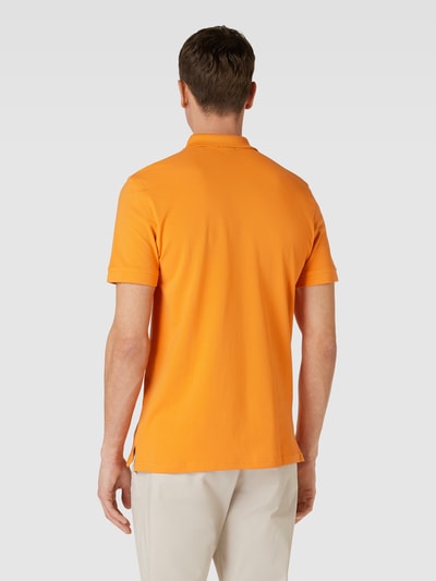 Christian Berg Men Slim Fit Poloshirt im unifarbenen Design Orange 5