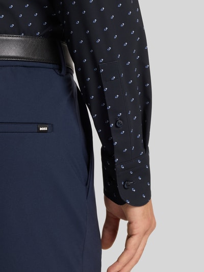 BOSS Slim-Fit Hemd aus Stretch-Jersey Modell 'Style P-HANK-S-KENT-C1-222' Marine 6