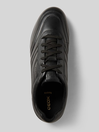 Produktfoto, Sneaker aus echtem Leder Modell 'Renan' von Geox in Schwarz mit abgerundeter Passform, Logo-Prägung und profilierter Sohle, Herren, Absatzhöhe 2 cm, Schafthöhe 9 cm, Schaftweite 7 cm, Draufsicht