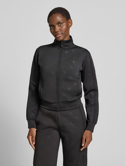 GUESS Activewear Sweatjacke mit Logo-Muster Modell 'CALISTA' Black 4