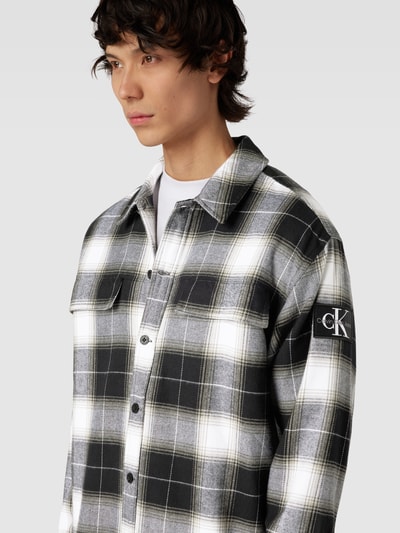 Calvin Klein Jeans Hemdjacke mit Tartan-Karo Modell 'CHECK' Black 3