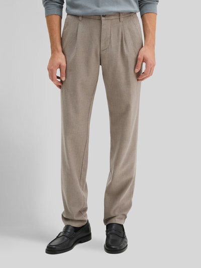 Marc O'Polo Regular Fit Schmale Hose aus Baumwoll-Mix Mittelbraun 4