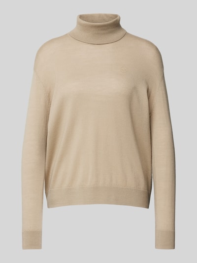 ARMANI EXCHANGE Gebreide pullover met labeldetail Beige - 2