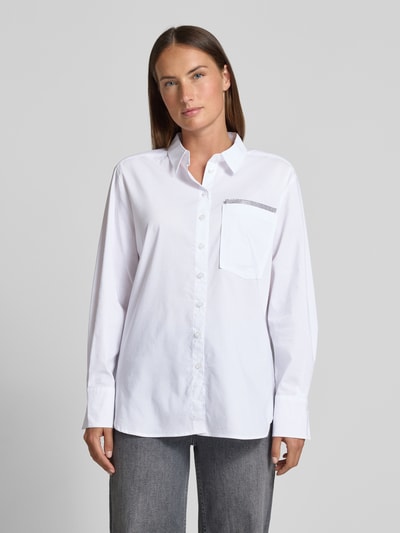 Betty Barclay Bluzka koszulowa z listwą guzikową Biały 4