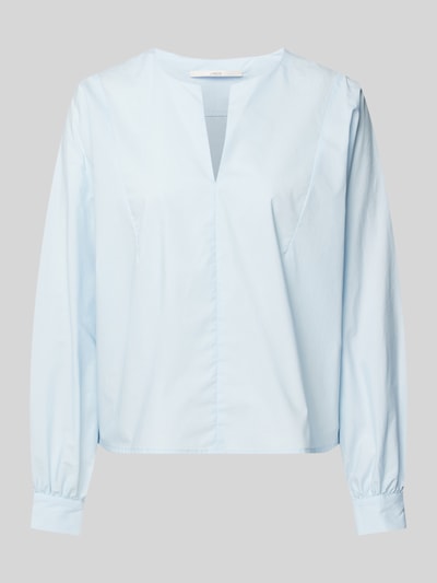 Lanius Regular fit blouse met V-hals Lichtblauw - 2