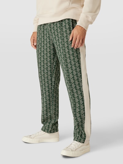 Lacoste Sweatpants mit Allover-Muster Modell 'TROUSERS' Gruen 4