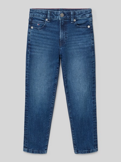 Tommy Hilfiger Kids Jeansy o kroju straight fit z mieszanki bawełny Niebieski 1