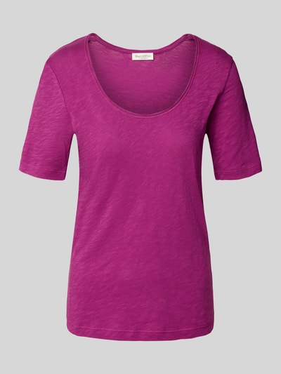 Marc O'Polo Regular fit T-shirt van slubjersey Fuchsia - 2