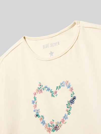 Blue Seven Longsleeve mit Motiv-Print Weiss 2