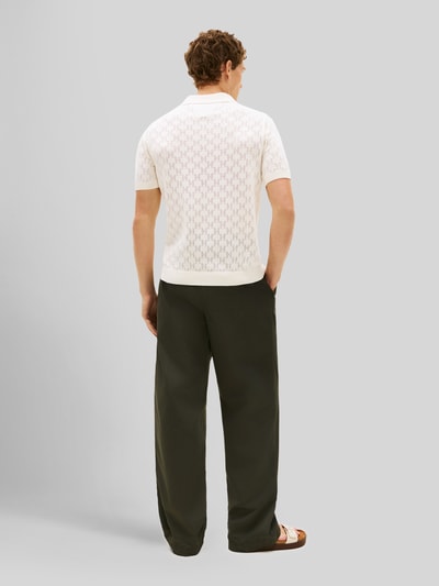 Tommy Hilfiger Regular Fit Poloshirt mit Pointelle-Muster Offwhite 5