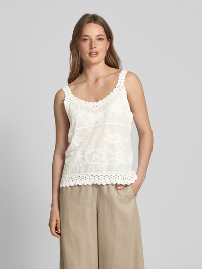 Apricot Blusentop mit Lochstickerei Offwhite 4