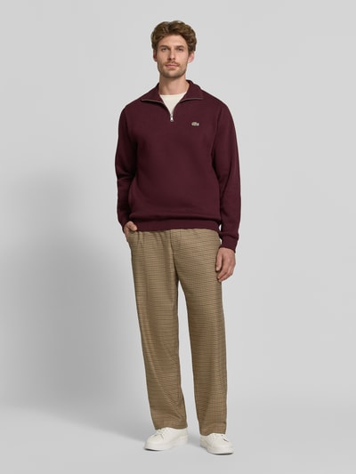 Lacoste regular fit schipperstrui van puur katoen Bordeaux - 1