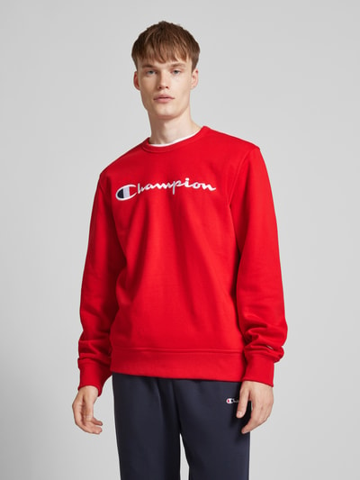 CHAMPION Sweatshirt mit Label- und Logo-Stitching Rot 4