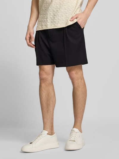 HUGO XTRA Wide Fit Shorts mit Bundfalten Modell 'Freed' Black 4