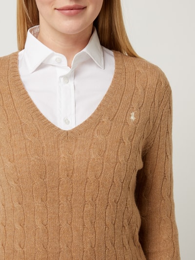 Polo Ralph Lauren Pullover aus Woll-Kaschmir-Mix Modell 'Kimberly' Camel 3