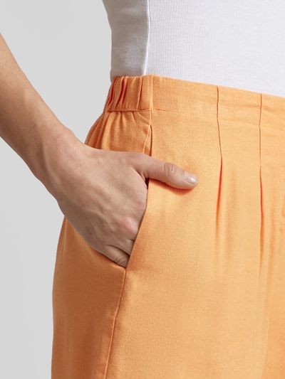 Vero Moda Korte broek van een mix van viscose en linnen, model 'JESMILO' Oranje - 3